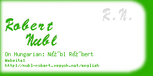 robert nubl business card