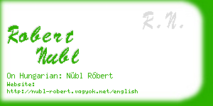 robert nubl business card